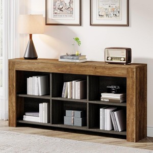 Tribesigns 62.99-Inch Wooden Console Table with 6 Storage Cubes - 1 of 4