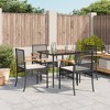 vidaXL Garden Dining Set Black, Cream White - 31.5" x 31.5" x 29.1" - Black - 4 Items - 2 of 4