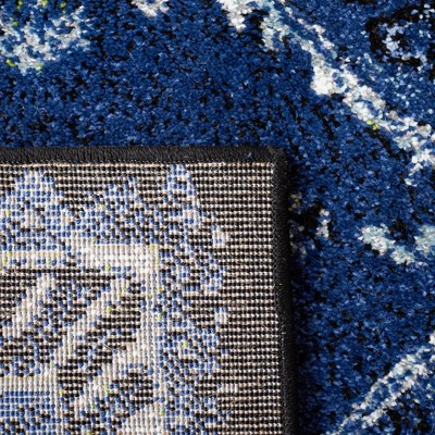 Elegant Vintage Hamadan 31" Hand-Knotted Black Synthetic Area Rug