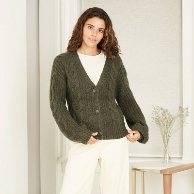 olive green cardigan target