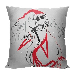 Disney Nightmare Before Christmas Scary And Bright Throw Pillow 18x18 Inches - 1 of 3