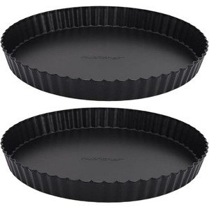 NutriChef 2-Piece Nonstick Round Tart Baking Pans with Removable Bottoms - 1 of 1