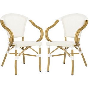 Karine Arm Chair (Set Of 2) - Indoor/Outdoor - PAT4003 - Beige - Safavieh - 1 of 4