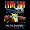 Womens Indy 500 Distressed Red and Yellow Racing Car T Shirt - 2 of 4