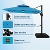 10FT Solar Cantilever Patio Umbrella – 360° Rotation, Windproof Base Included & UPF50+ UV Protection (Rectangular) - 4 of 4