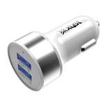 XYST 2.4-Amp Dual USB Car Charger (White)
