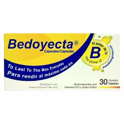 Bedoyecta Multivitamin Capsules with B12 and Folic Acid Dietary Supplement Capsules - 30ct