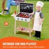 VEVOR Wooden Play Barbecue Toy Grill, Kids Grill Playset with Play Food and Grilling Tools, Wooden Play Food Kitchen Accessory (21 PCS) - 3 of 4