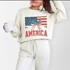 Simply Sage Market American Flag Coquette Lightweight Garment Dyed Sweatshirt - 2 of 4