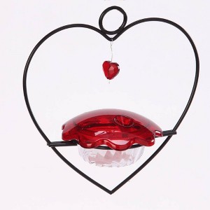 Birds Choice Heart Hummingbird Feeder 3oz - Red - 1 of 3