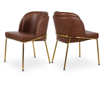 Meridian Furniture,Jagger Vegan Leather Dining Chair, Set of 2