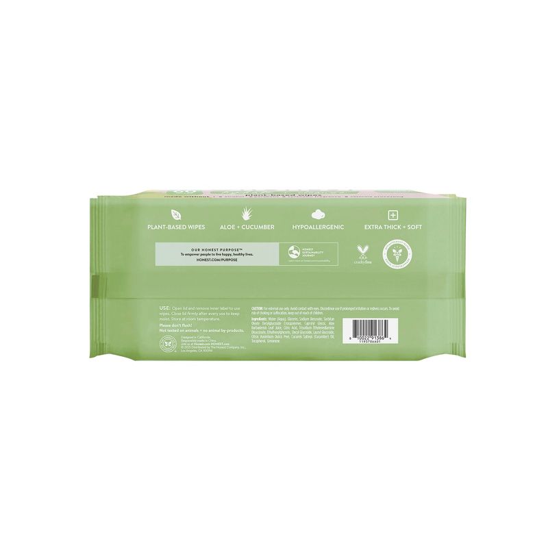 The Honest Company Hydrate + Cleanse Plant-Based Baby Wipes - Aloe and Cucumber - (Select Count), 4 of 8