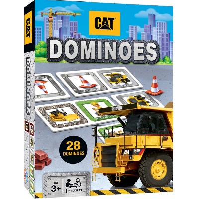Caterpillar Construction Theme 28-Piece Domino Set for Kids