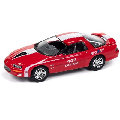 2002 Chevrolet Nickey Camaro ZL1 Bright Rally Red with White "Muscle Cars USA" 1/64 Diecast Model Car by Johnny Lightning