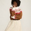Lands' End Women's Fuzzy Turtleneck Lantern Sleeve Jacquard Sweater - 4 of 4
