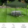 10x10 Heavy Duty Pop Up Canopy, One-Button Setup, Portable Roller Bag, Adjustable Height, Includes 1 Sidewall & 4 Weight Bags - 2 of 4