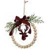 Northlight Plaid Reindeer with Pine and Berries Christmas Wreath Ornament - 7.5" - image 3 of 4