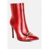 Firefly Metallic Chain Embellished Stiletto Ankle Boots Women - 2 of 4