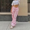 BLUEMING Womens Cargo Pants Women Baggy Parachute Pants Low Waisted Drawstring Wide Leg Pants Festival Outfits - 4 of 4