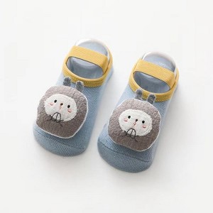 MyKids-Usa Baby 3D Cartoon Animal Patched Design Dispensing Non-Slip Lace-Up Socks Shoes - 1 of 4