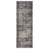 Washable Area Rugs Vintage Distressed Accent Carpet with Non-Slip Backing, Floral Print Indoor Mat, Traditional Low Pile Floor Cover - 3 of 4