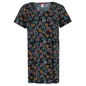 5 More Minutes Women's Hearts V-Neck Short Sleeve Night Shirt - 1 of 4