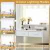 Makeup Vanity Desk, Vanity Table Set, Touch-Controlled Mirror With 3 Lighting Modes, 11 Bulbs, Retro Dressing Table With 2 Spacious Drawers - 2 of 4