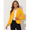 Allegra K Women's Elegant Work Office Lapel Collar Button Down Regular Fit Suit Blazer - 2 of 4