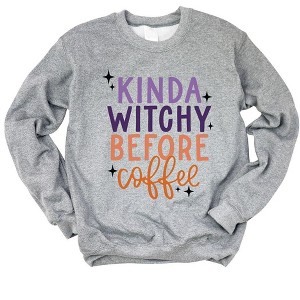 Simply Sage Market Women's Graphic Sweatshirt Kinda Witchy Before Coffee - 1 of 4