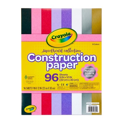 Crayola 96 Sheets 9" x 12" Construction Paper - Sweetheart Collection