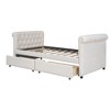 Upholstered Twin Bed Daybed with Drawers, Wood Twin Size Daybed with Storage Drawers - 4 of 4