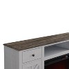 60" Farmhouse TV Stand with Electric Fireplace, Storage & Cable Management - Festivo - 4 of 4