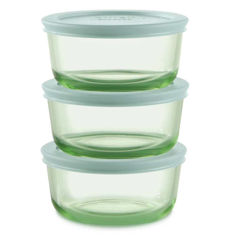 Pyrex® Simply Store® Tint 6pc Lidded Round Storage Set Green