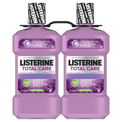 Listerine Total Care Anticavity Fluoride Mouthwash - 33.8 fl oz/2pk - image 1 of 4