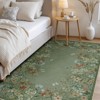 Lahome Short Velvet Geometric Floral Floor Mat-Natural Bio-Printed Soft Rug for Living Room, Bedroom, or Entryway - 2 of 4