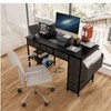 47" Computer Desk With 7 Drawers, Reversible Writing Table Workstation, Work Desk Gaming Table with Metal Frame for Home Office - image 3 of 4