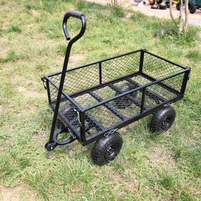 VYNXARIA Wagon Cart Garden cart trucks make it easier to transport firewood (black)