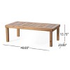 Christopher Knight Home Louver Outdoor Acacia Wood Loveseat and Coffee Table Set with Cushions - 4 of 4