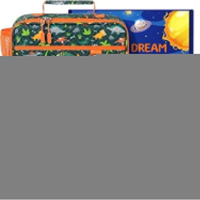 Kids Bento Snack Lunch Box with 4 Compartment, Insulated lunch Bag, Stainless Steel Vacuum Thermos Food Jar, Ice Pack