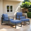 Buenhomino 4 Pieces Patio Furniture Sets, Wicker Patio Chair with Ottomans, Outdoor Furniture Set for Outside Porch Garden Backyard - 2 of 4