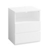 Modern Nightstand with 2 Drawers, Wooden Sofa Side Table for Small Space, Accent End Table for Living Room, Bedroom, Office - 4 of 4