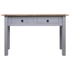 vidaXL Console Table Gray 43.3 in.x15.7 in.x28.3 in. Solid Pine Wood Panama Range - 2 of 4