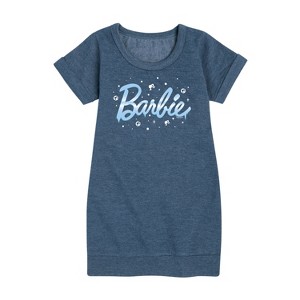 - Barbie - Winter Breeze Graphic Short Sleeve Fleece Dress - 1 of 3
