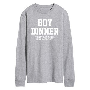 Men's - Instant Message - Boy Dinner Way Of Life Long Sleeve Graphic T-Shirt - 1 of 4