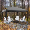 Costway Patio 10x10ft Outdoor Instant Pop-up Canopy Folding Sun Shelter Carry Bag Navy/Grey/White - 3 of 4