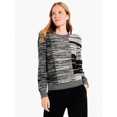 Nic + Zoe Mixed Musings Sweater - Black Multi, Xxl : Target