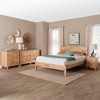 Baxton Studio Queen 4pc Hosea Carved Honeycomb Bedroom Set Natural - 2 of 4