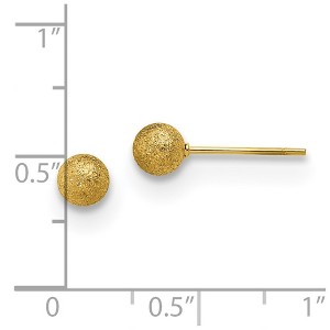 Chisel Stainless Steel Polished Laser cut Yellow IP-plated 5mm Ball Stud Earrings - 1 of 4