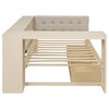 YOOCOZZ  Wood Platform Bed with Storage Shelves, Drawers, Charging Station and Upholstered Headboard, Drawers, Upholstered Headboard - 3 of 4