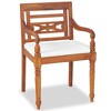vidaXL Patio Furniture Set Set of 4 Brown Teak Wood Medium Durable - 3 of 4